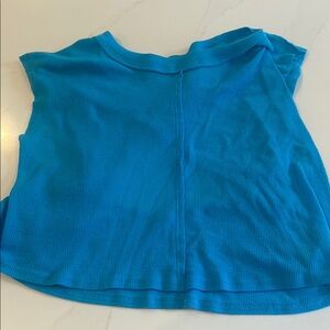 Free people movement blue open back tank